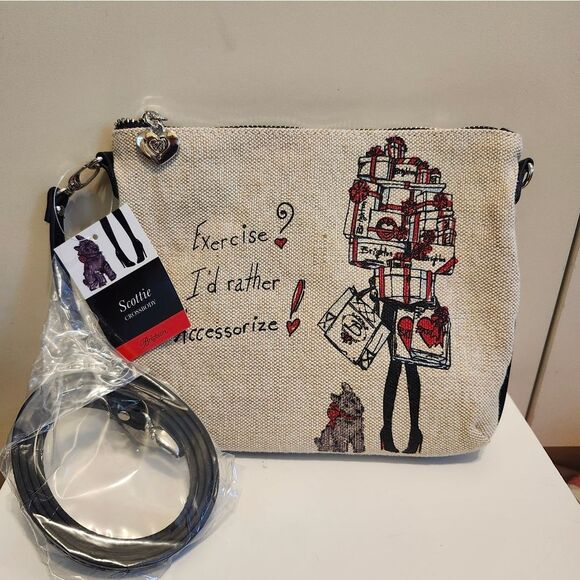 NWT Brighton "Scottie" Ltd.Ed '15 Canvas Crossbody Bag Ret.$70 Sz.10.5"x 7.5"x5" - Picture 1 of 5